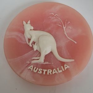 Genuine MARLESTONE Australia Kangaroo Handcrafted Cultured Marble Souvenir
